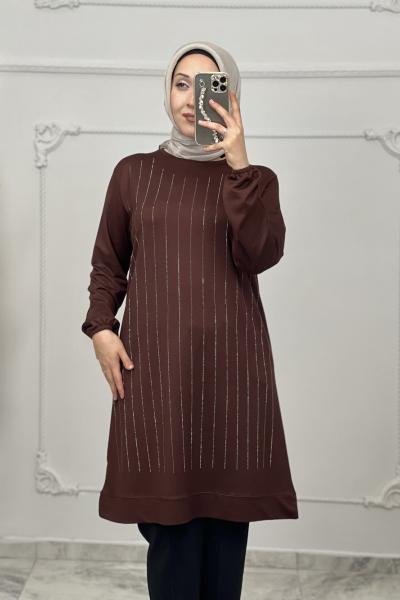 Açelya Tunik Acı Kahve