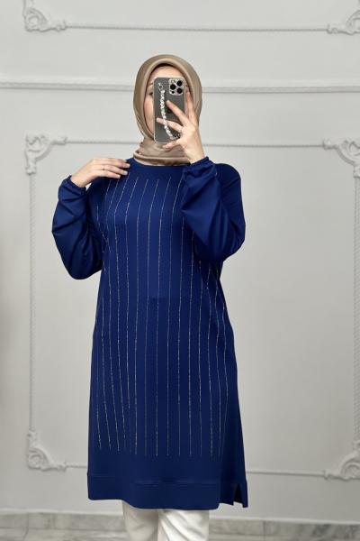 Açelya Tunik  Açık Lacivert