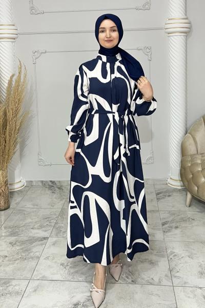 Ahsa Elbise Lacivert