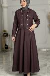 Asel Kot Elbise  Bordo