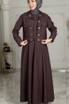Asel Kot Elbise  Bordo