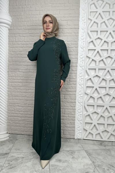 Ayben Taşlı Abiye  Yeşil