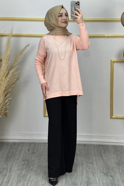 Ayça Triko Tunik  Pudra