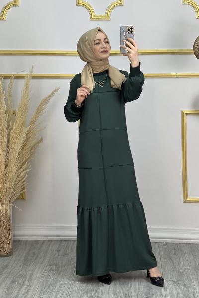 Aygül Biyeli Elbise Yeşil