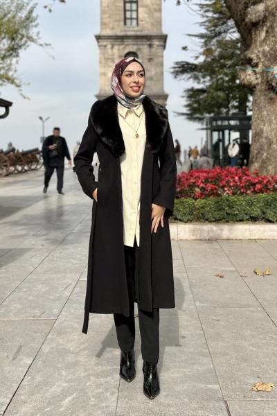 Bade Kürklü Kaban Siyah