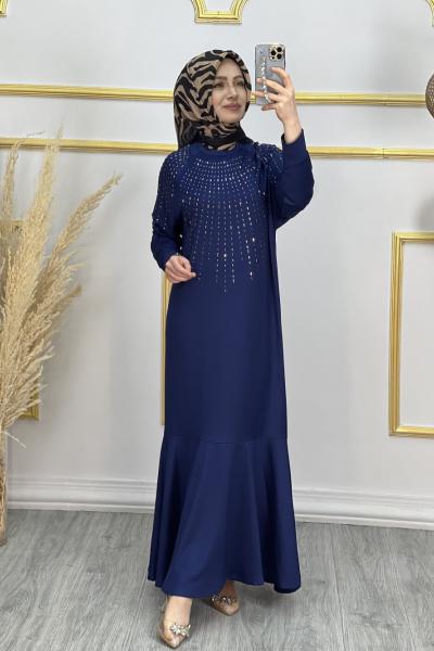 Banu Abiye Elbise  Lacivert