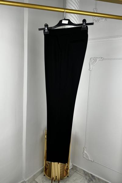 Battal Normal Paça Pantolon  Siyah