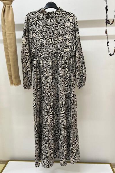 Beste Elbise Siyah Ekru