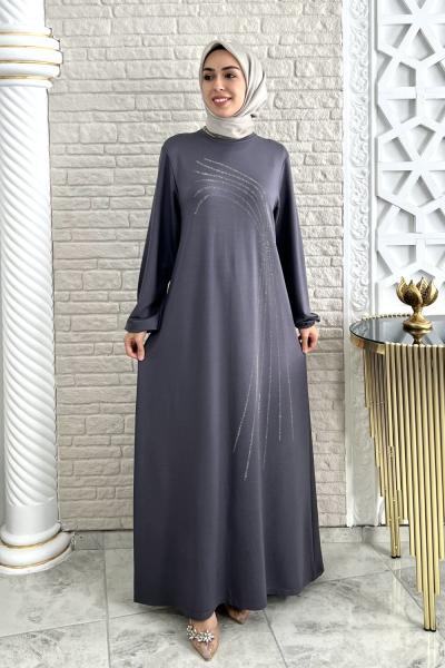 Beyza Abiye Elbise  Gri