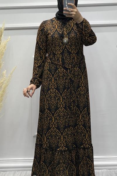 Bürümcük Elbise  Siyah Hardal