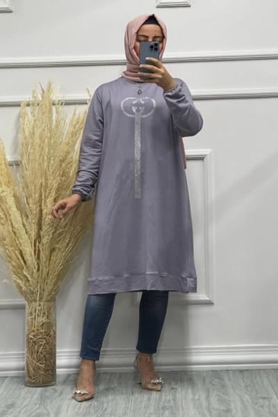 CANEL DESEN TUNİK Gri