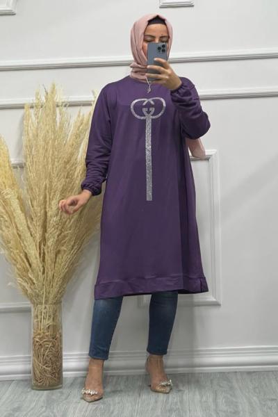 CANEL DESEN TUNİK Lila