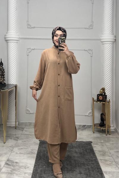 Cansel Keten Takım Sütlü Kahve