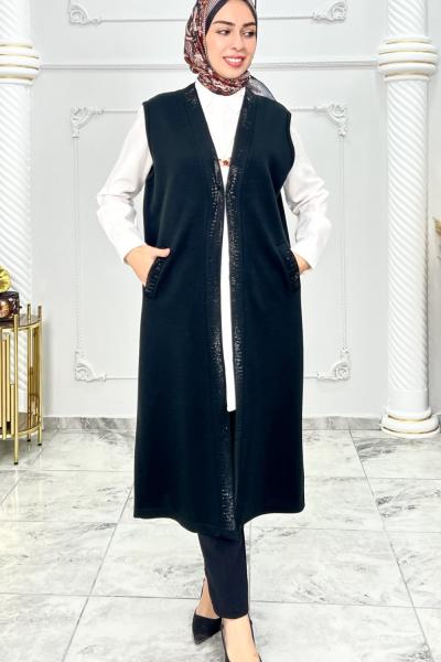 Çelik Örme Yelek Siyah