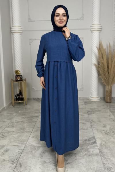 Çilek Crop Takım Elbise  İndigo