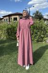 Defne Yelekli Elbise  Pembe