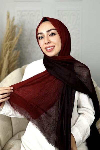 Degrade Konfor Şal Bordo