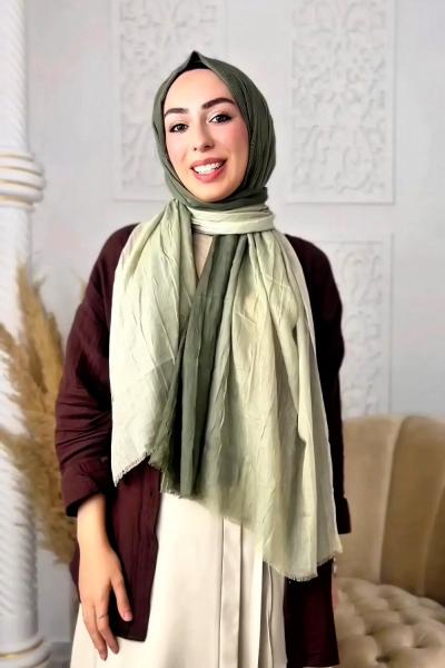 Degrade Konfor Şal Çağla Yeşili