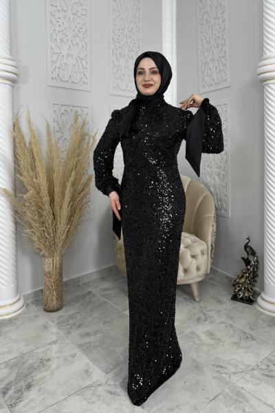 Deniz Kızı Abiye  Siyah