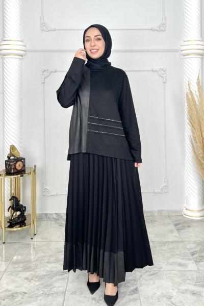 Efede Etekli Takım Siyah