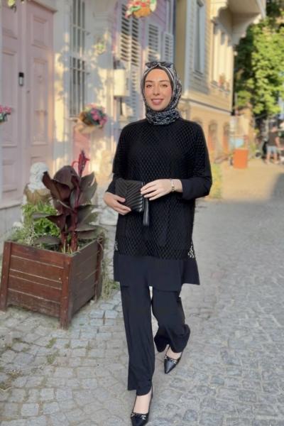 Elif Üçlü Takım Siyah