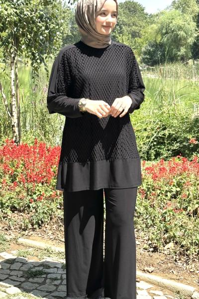 Elif Üçlü Takım Siyah