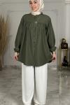 Elisa Gömlek Tunik  Yeşil