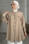 Elisa Gömlek Tunik  Bej