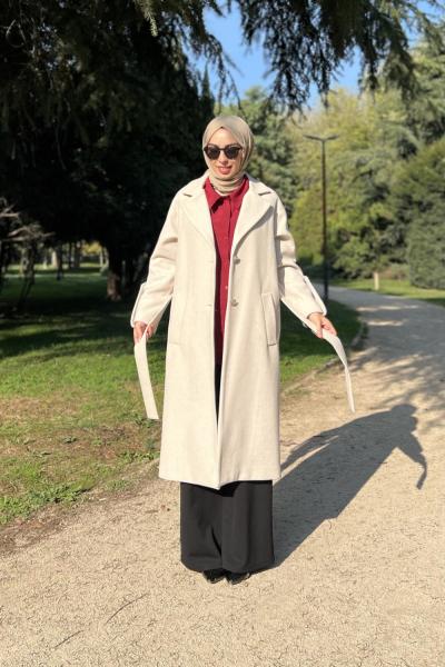 Elisa Kaşe Kaban Krem