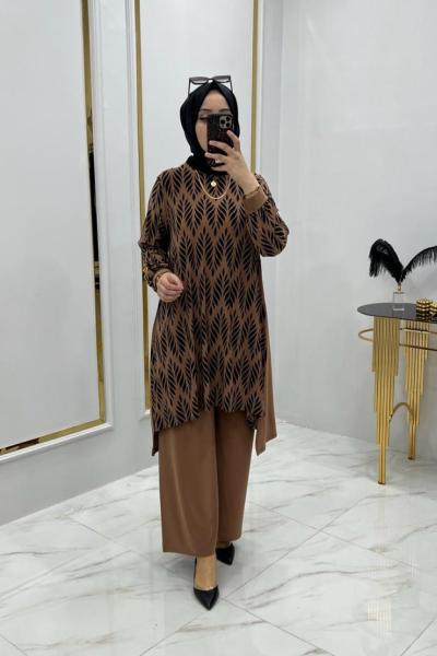 Elvan Takım Kahverengi