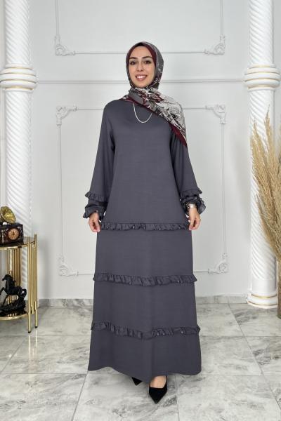Feray Abiye Elbise  Gri