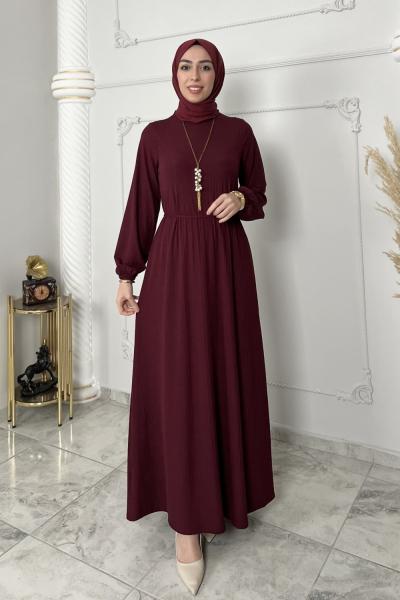 Gamze Elbise Bordo