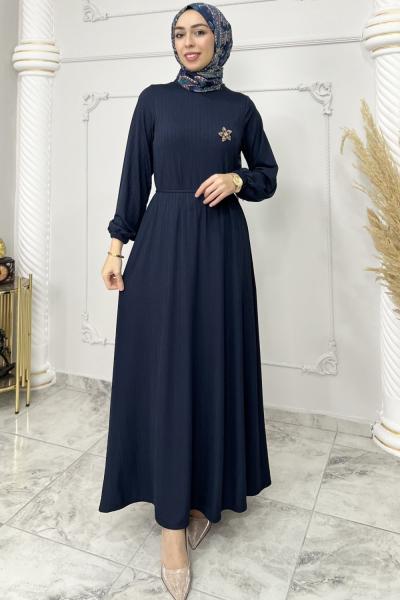Gamze Elbise Lacivert