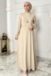 Gamze Elbise  Taş Rengi