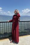 Gökçe Ceketli Elbise  Bordo