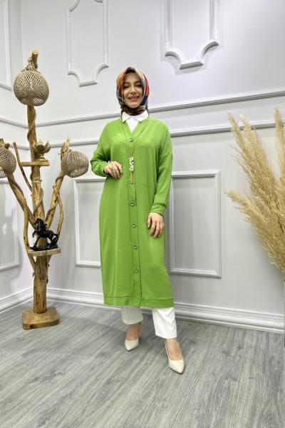 Gökkuşağı Hırka  Yağ Yeşili