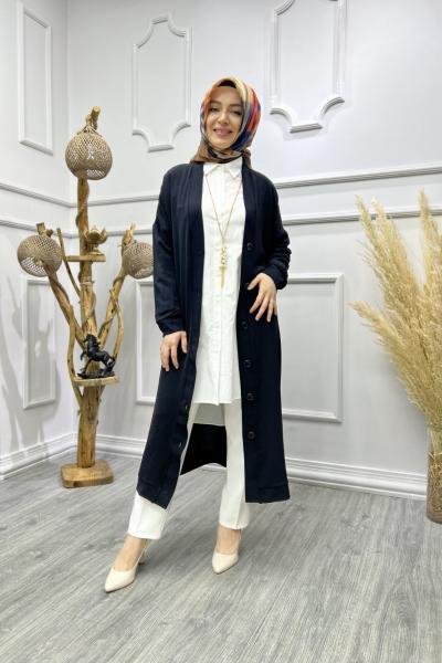 Gökkuşağı Hırka  Siyah