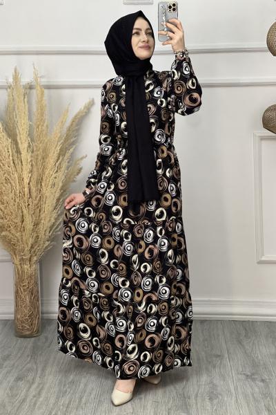 Halka Elbise Siyah