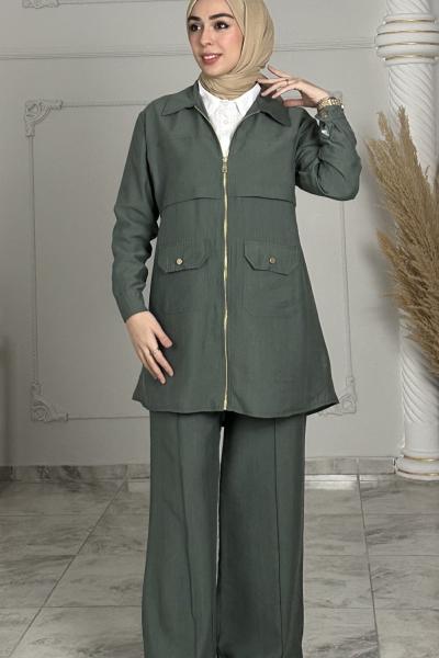 Hazan Ceketli Takım Yeşil