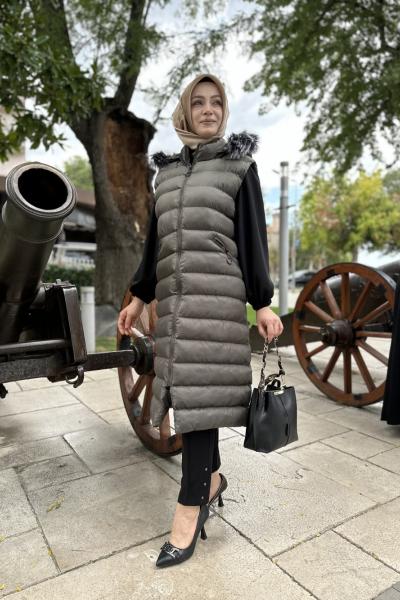 Hülya Şişme Yelek  Yeşil