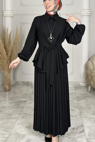 Hümeyra Etekli Takım Siyah