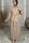 Hümeyra Etekli Takım  Bej