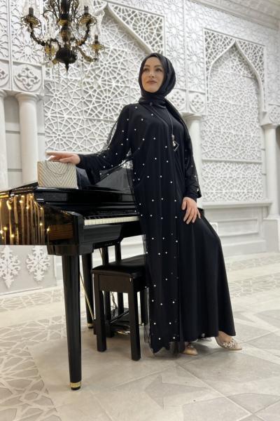 İkili İncili Abiye Siyah