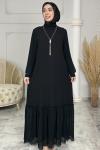 İnci abiye Siyah