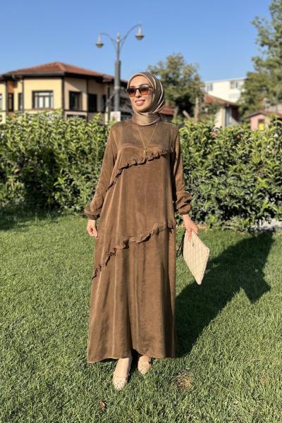 İpek Cupro Elbise  Altın Sarısı