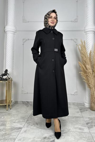 Kayra Kaşe Kaban Siyah