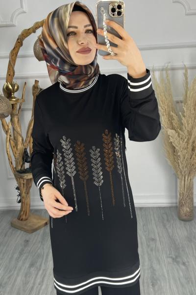 Kristal Başak Takım Siyah