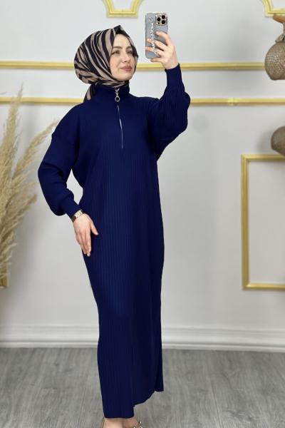 Kübra Elbise Lacivert