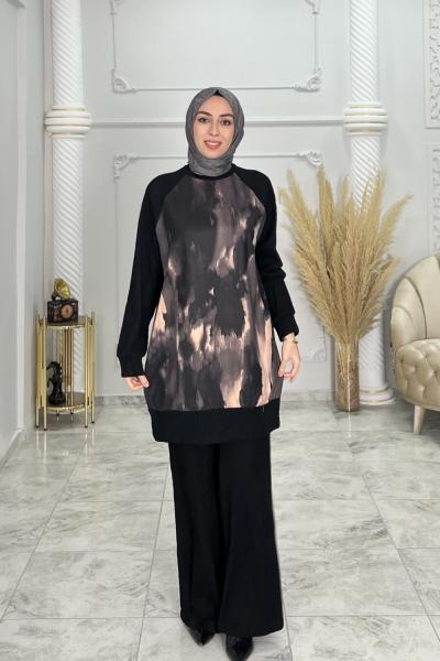 Lale Takım Gri Pembe