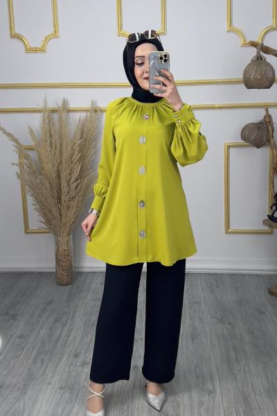 Lamia Tunik  Fıstık Yeşili